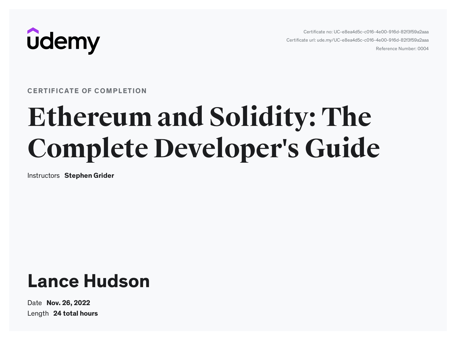 Udemy Certification
