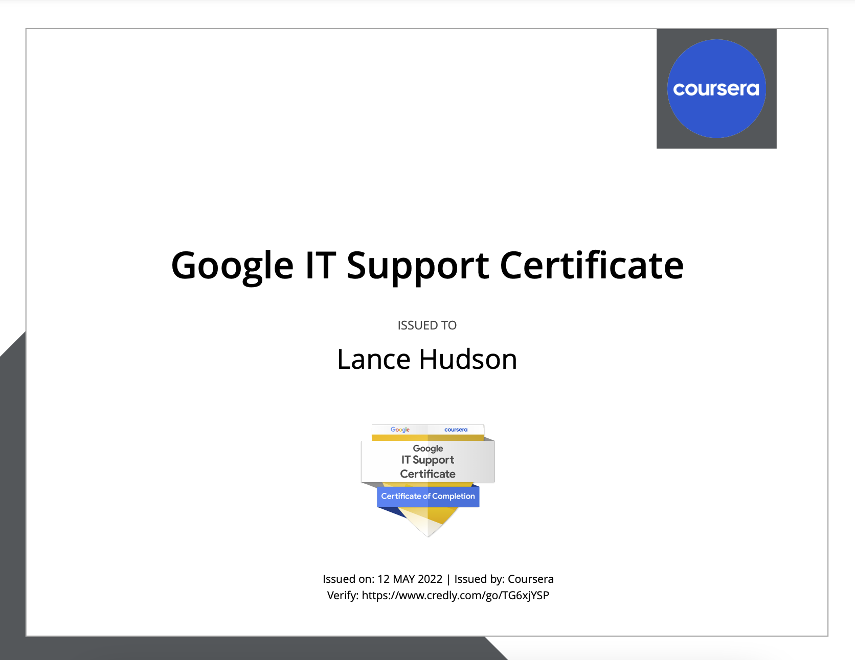 Coursera Certification